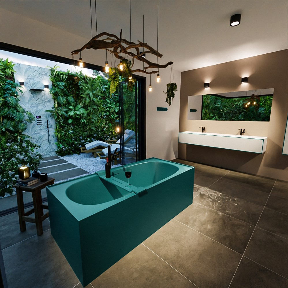 Mondiaz Freeze vrijstaand bad 180x85cm kleur smag