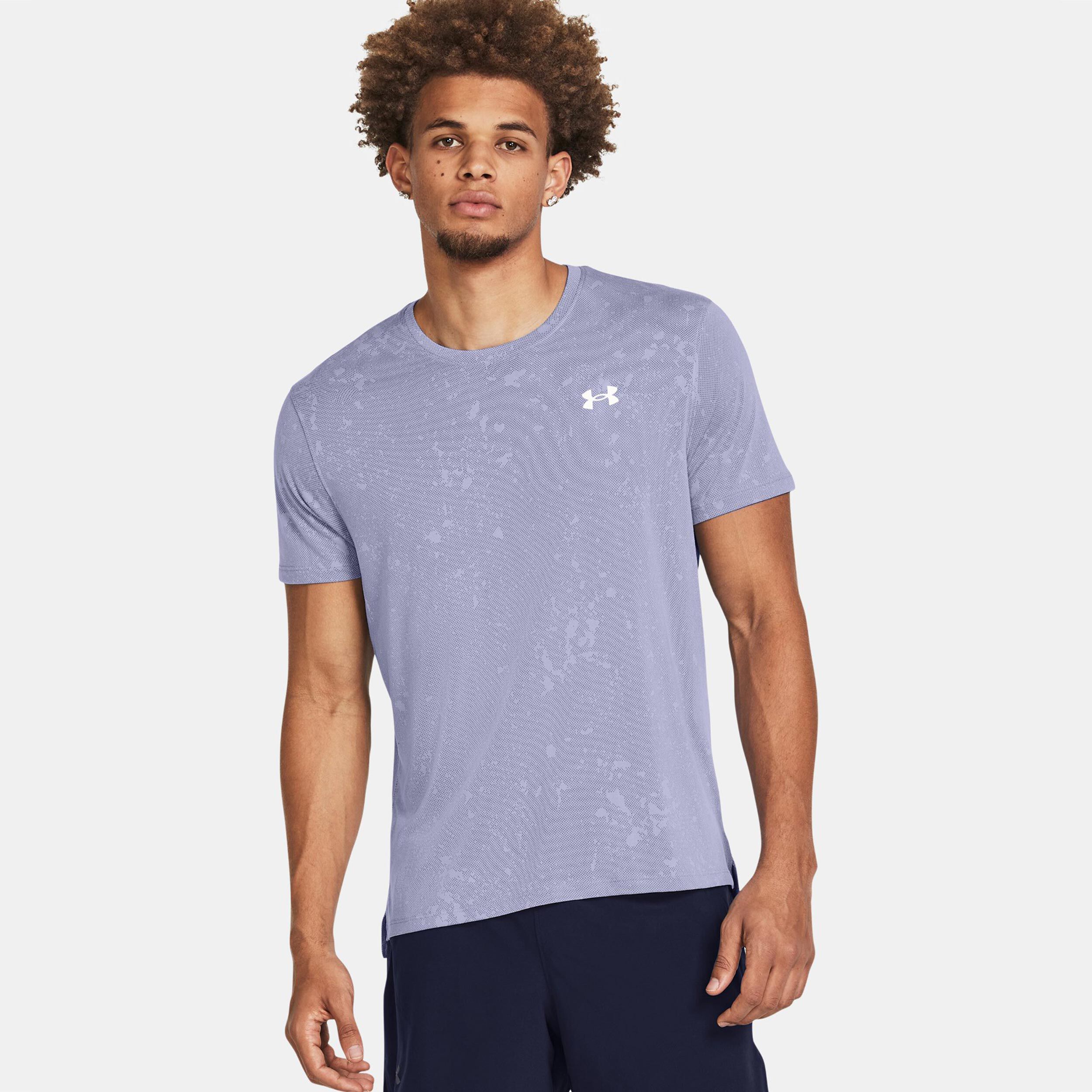 Under Armour Streaker Splatter SS Maillot De Course Hommes - Violet
