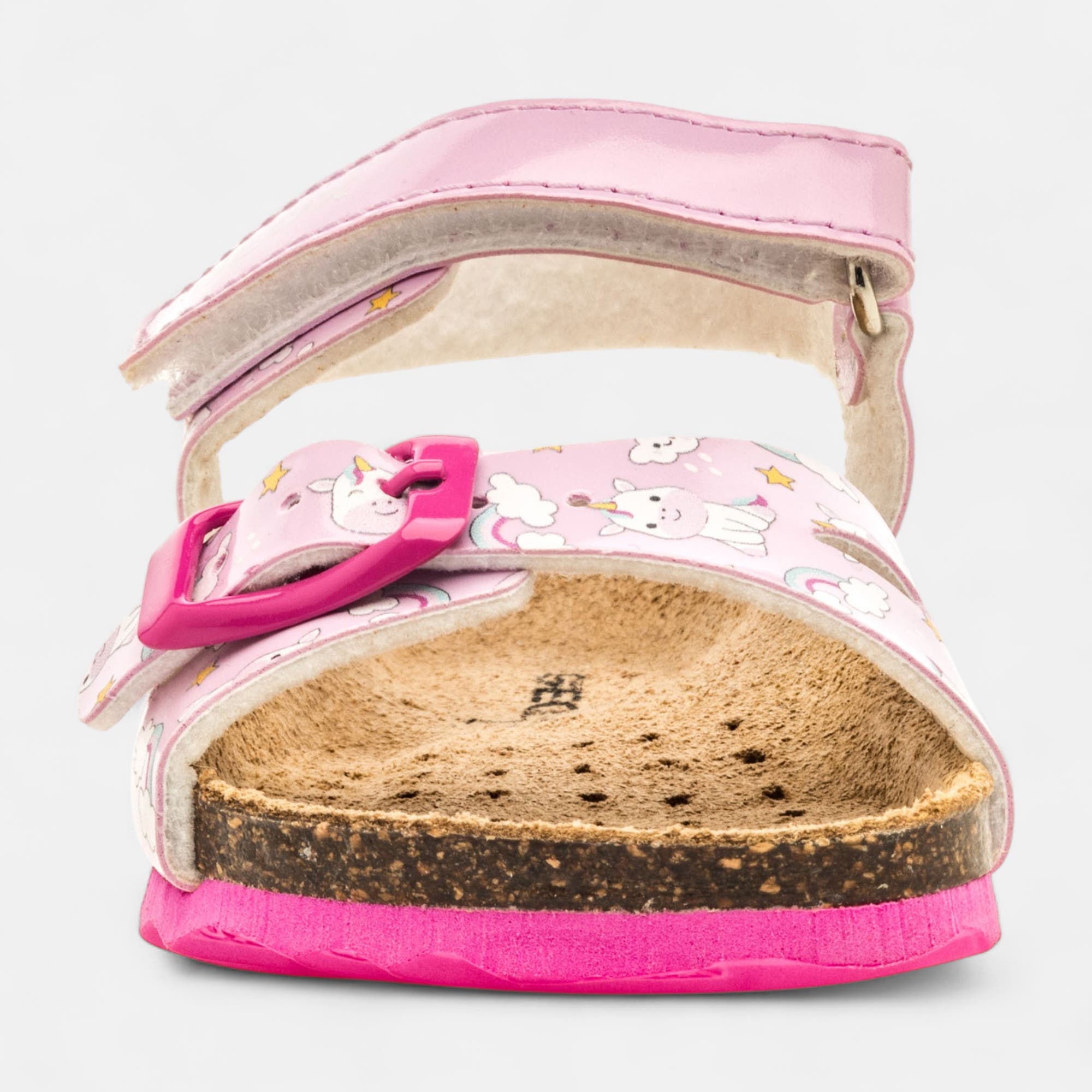 Mules semelle liège Bébé fille rose