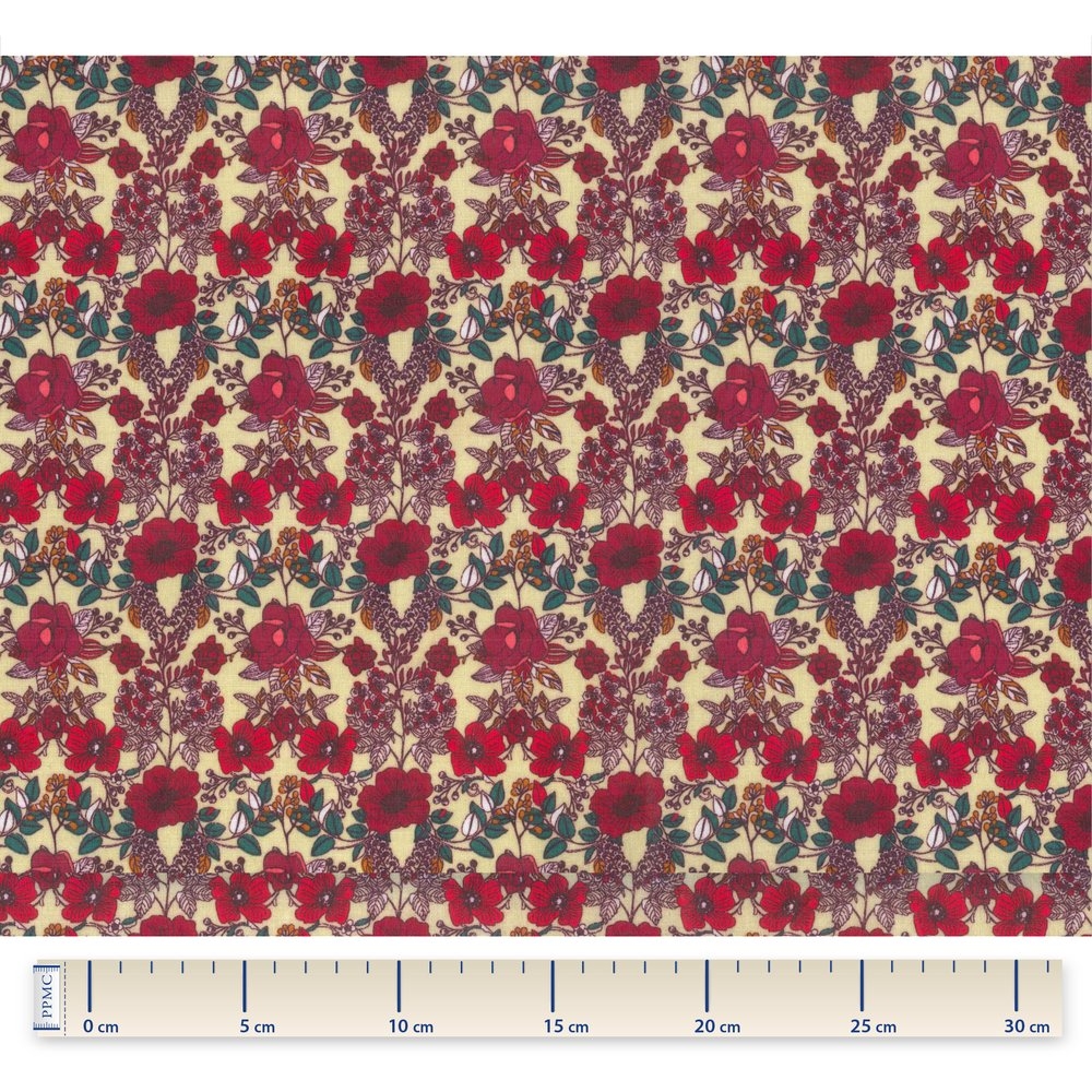 Tissu Enduit Au Mètre Coquelicot Rouge