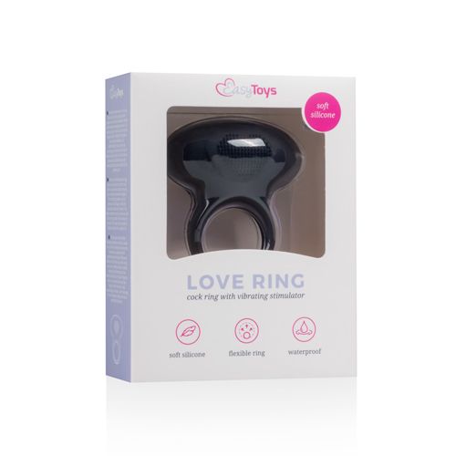 Easytoys - Vibrierender Penisring mit Noppen aus Silikon