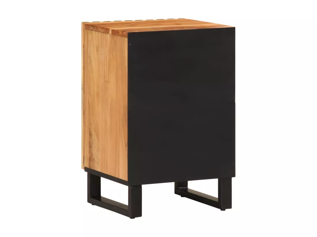 Armoire de salle de bain 38x34x58 cm bois massif d'acacia