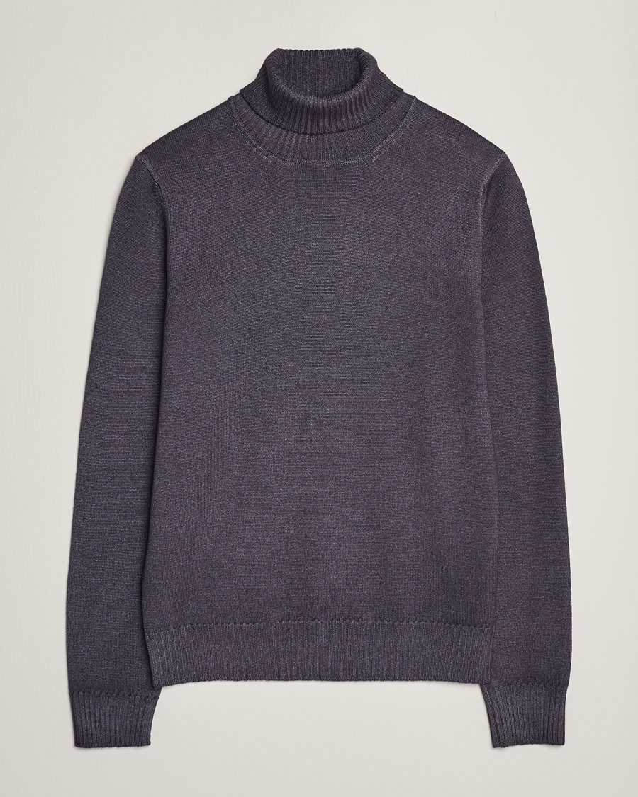 Gran Sasso Vintage Merino Fashion Fit Polo Asphalt