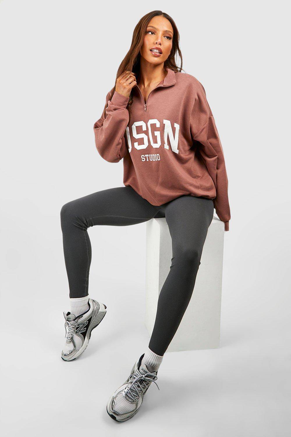 boohoo Legging long à côtes sans couture