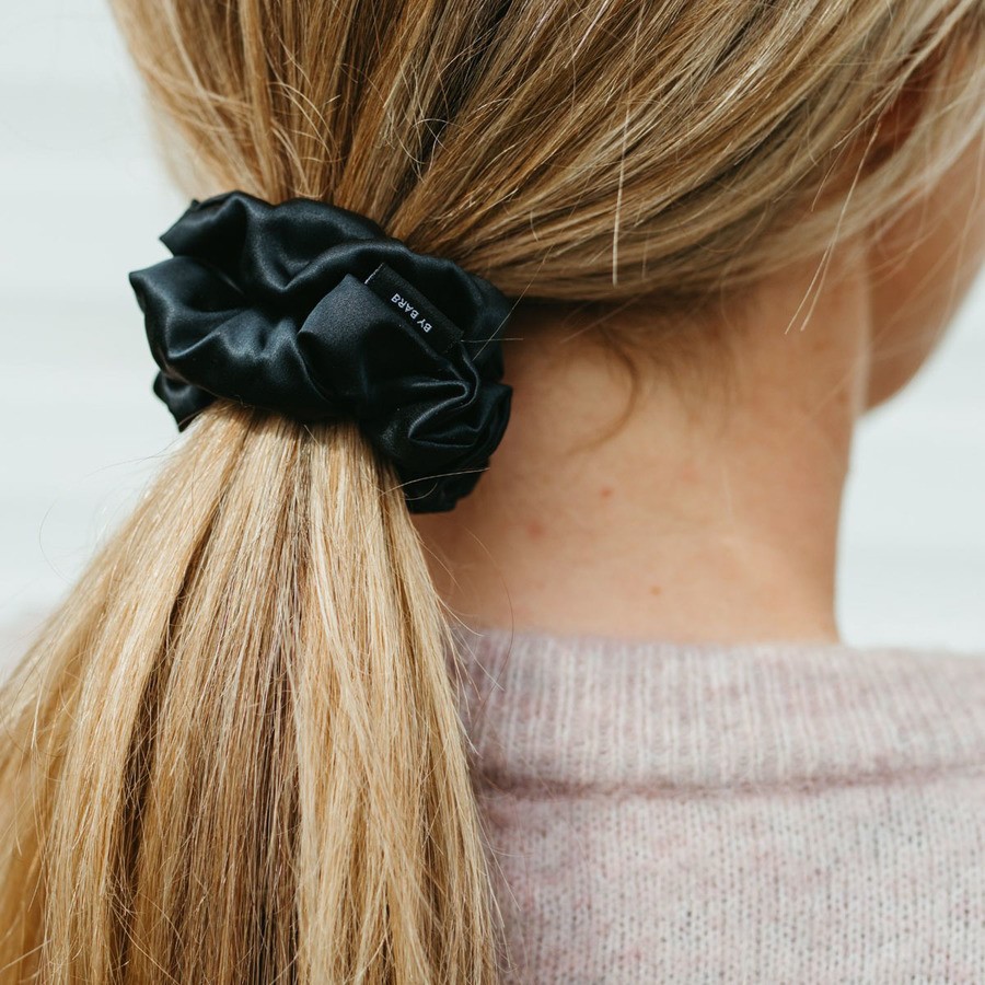 ByBarb Silk Scrunchie Black