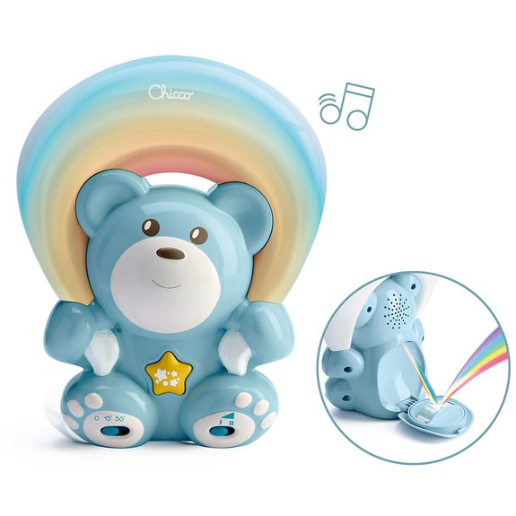 Ourson arc-en-ciel bleu