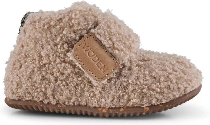 Woden Kim Teddy Babyschoenen Babyslofjes Beige