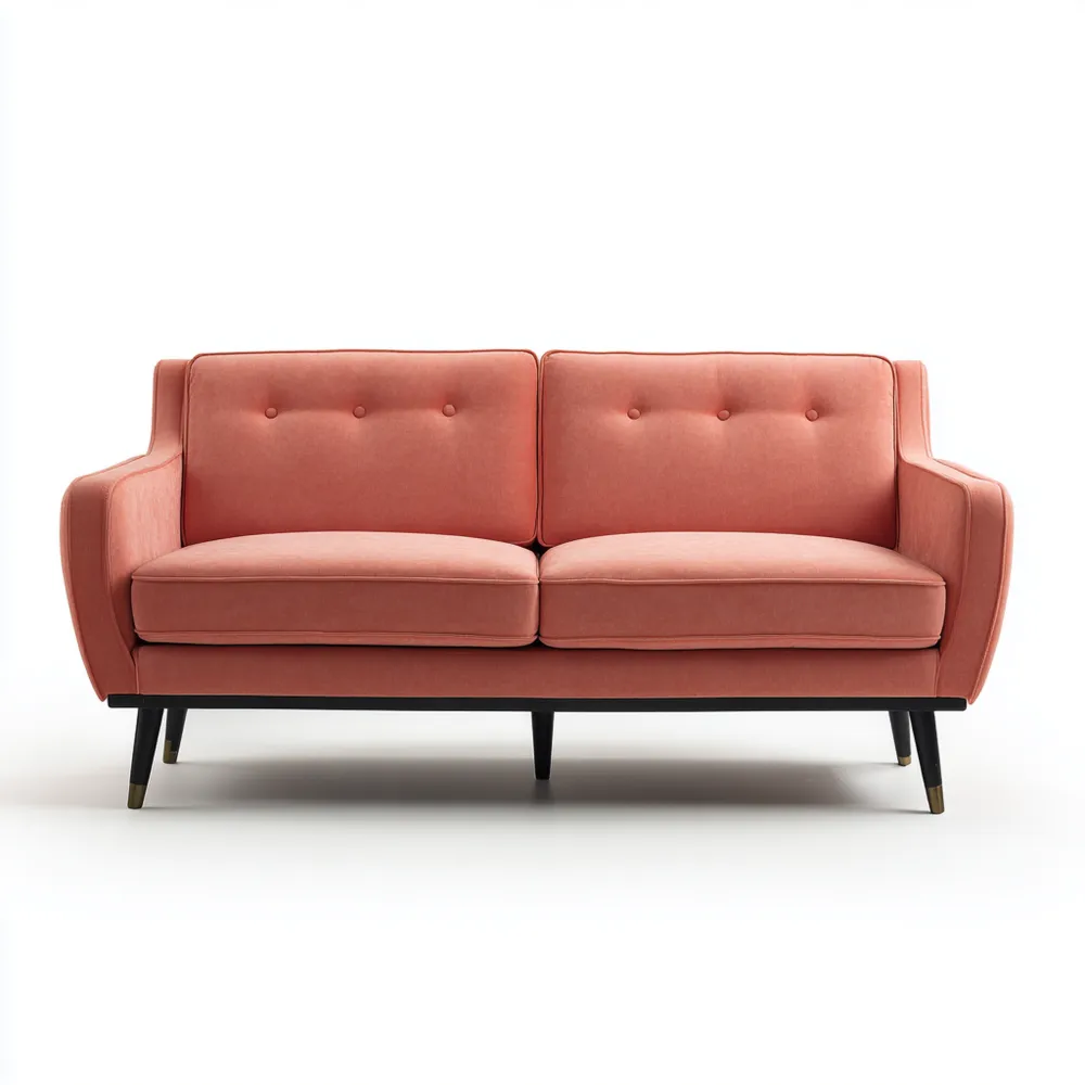 2-Sitzer-Sofa Stoff 150x85x90 cm – Koralle – Modernes Design