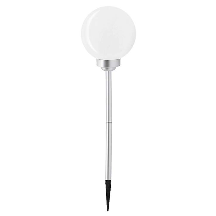 Balise à piquer LED à énergie solaire IP44 0.24W Ø19,5cm H.74,5cm acier inoxydable