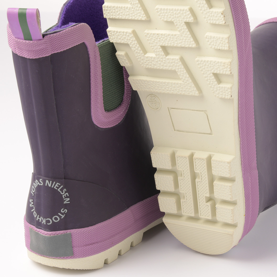 Topolino Mädchen Gummistiefel mit niedrigem Schaft dunkellila / helllila / dunkelgrün