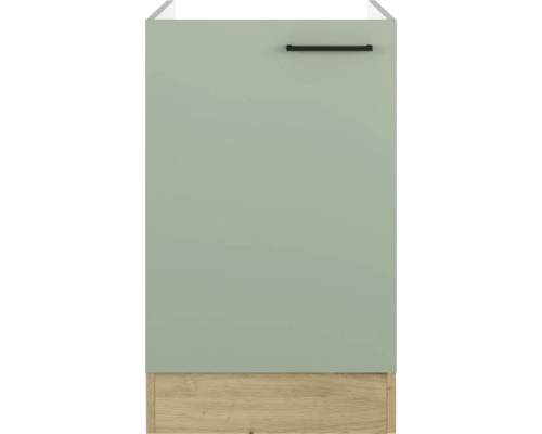 Flex Well Cara wastafelonderkast, BxDxH 50 x 57 x 82 cm, groen mat, gedemonteerd, scharnier omkeerbaar (links of rechts te monteren)