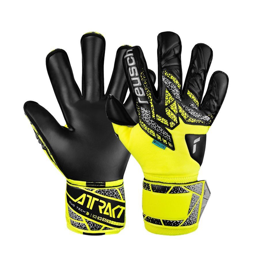 Reusch Gants de Gardien Attrakt Duo Evolution GK:LAB - Jaune/Argenté/Noir