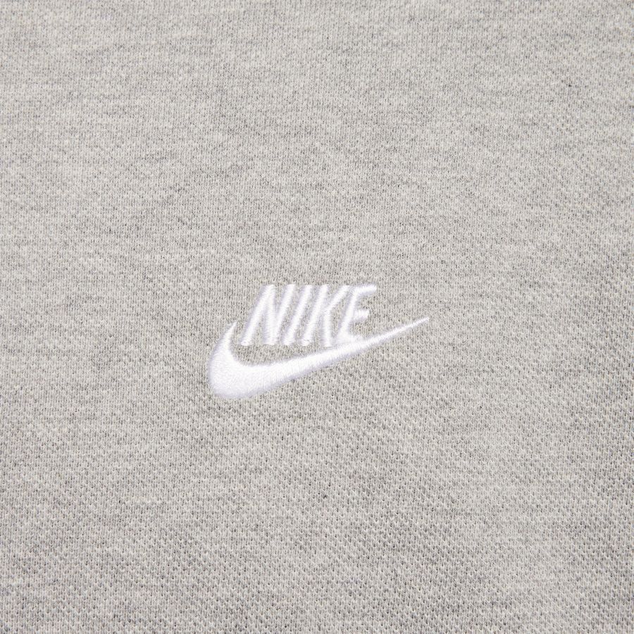 Nike Club Men's Short-Sleeve Polo DK GREY HEATHER/WHITE
