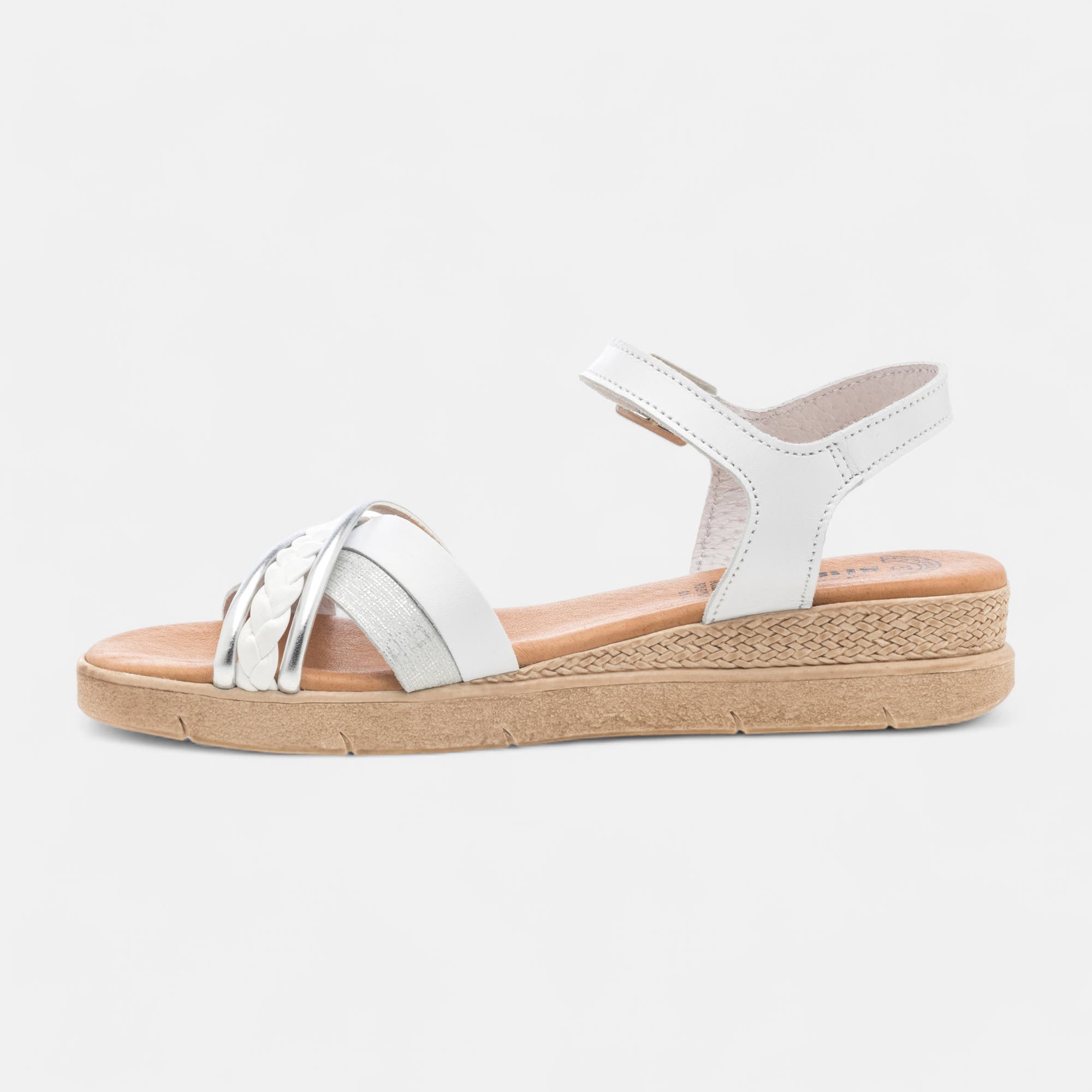 Sandales Femme en cuir blanc