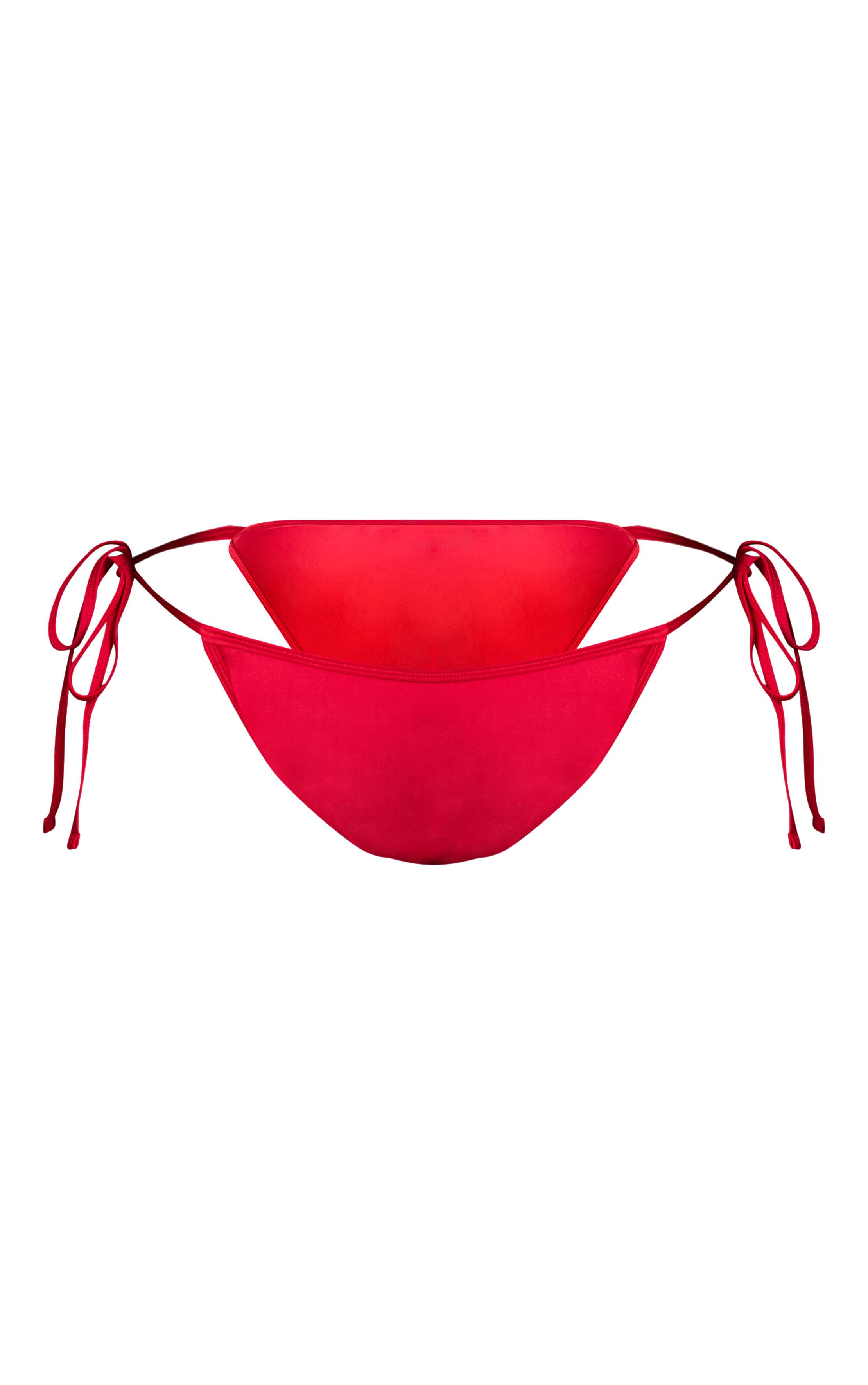 Rouge Bas De Bikini Grande Taille Mix & Match À Nouer Sur Les Côtés