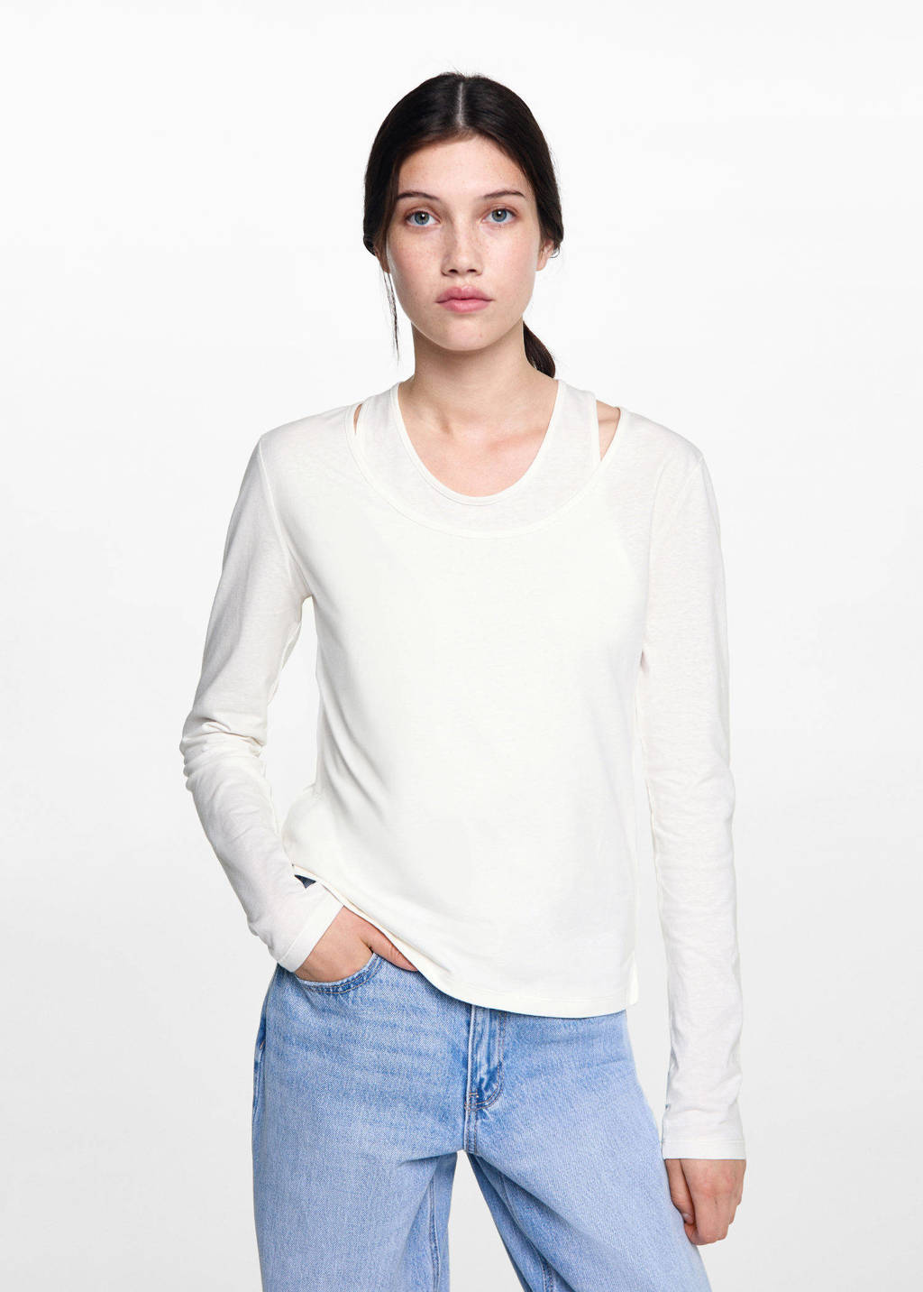 MANGO TEEN longsleeve ecru