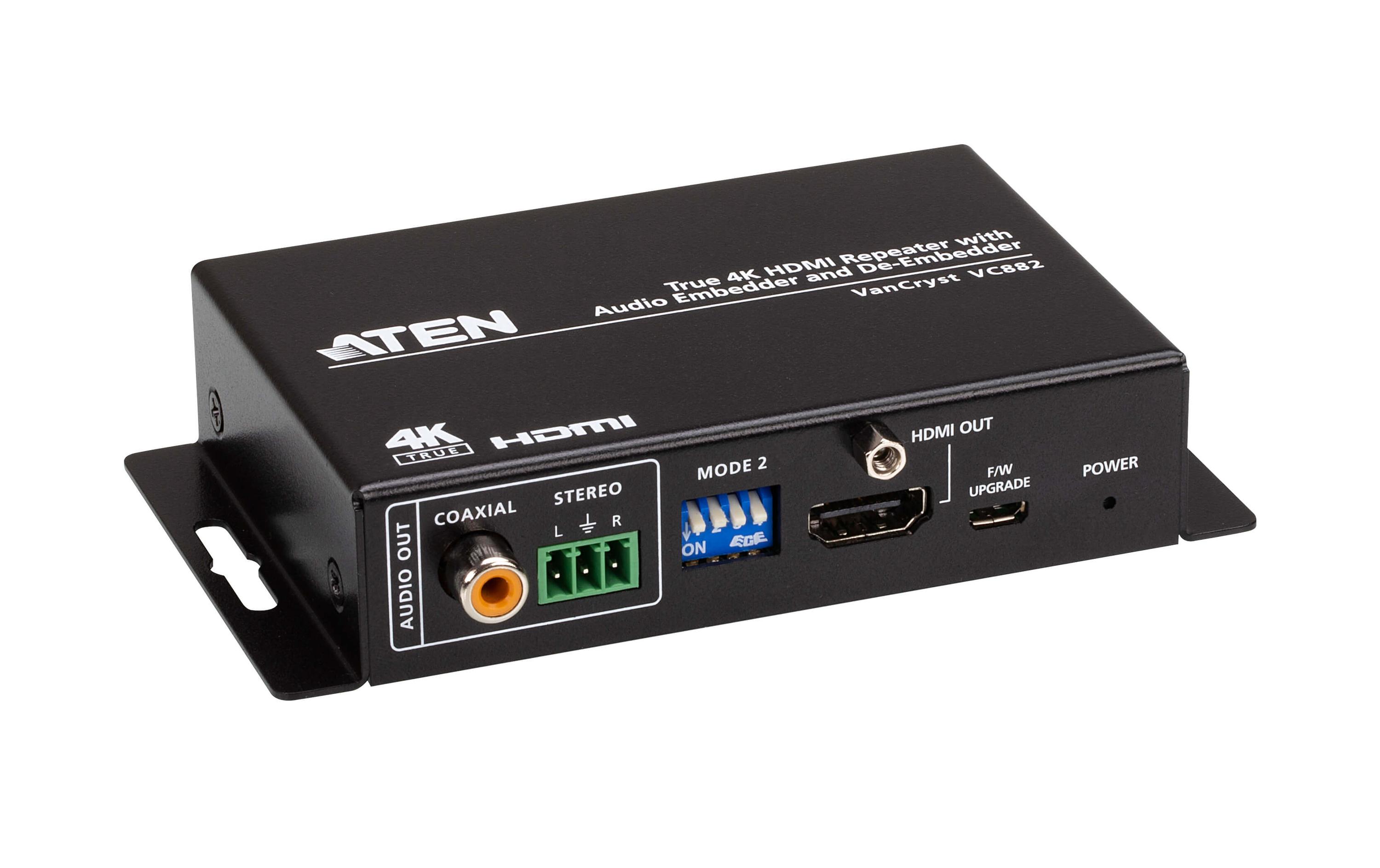 VC882 True 4K HDMI Repeater Audio Embedder und De-Embedder<br>True 4K HDMI Repeater mit Audio Embedder und De-Embedder