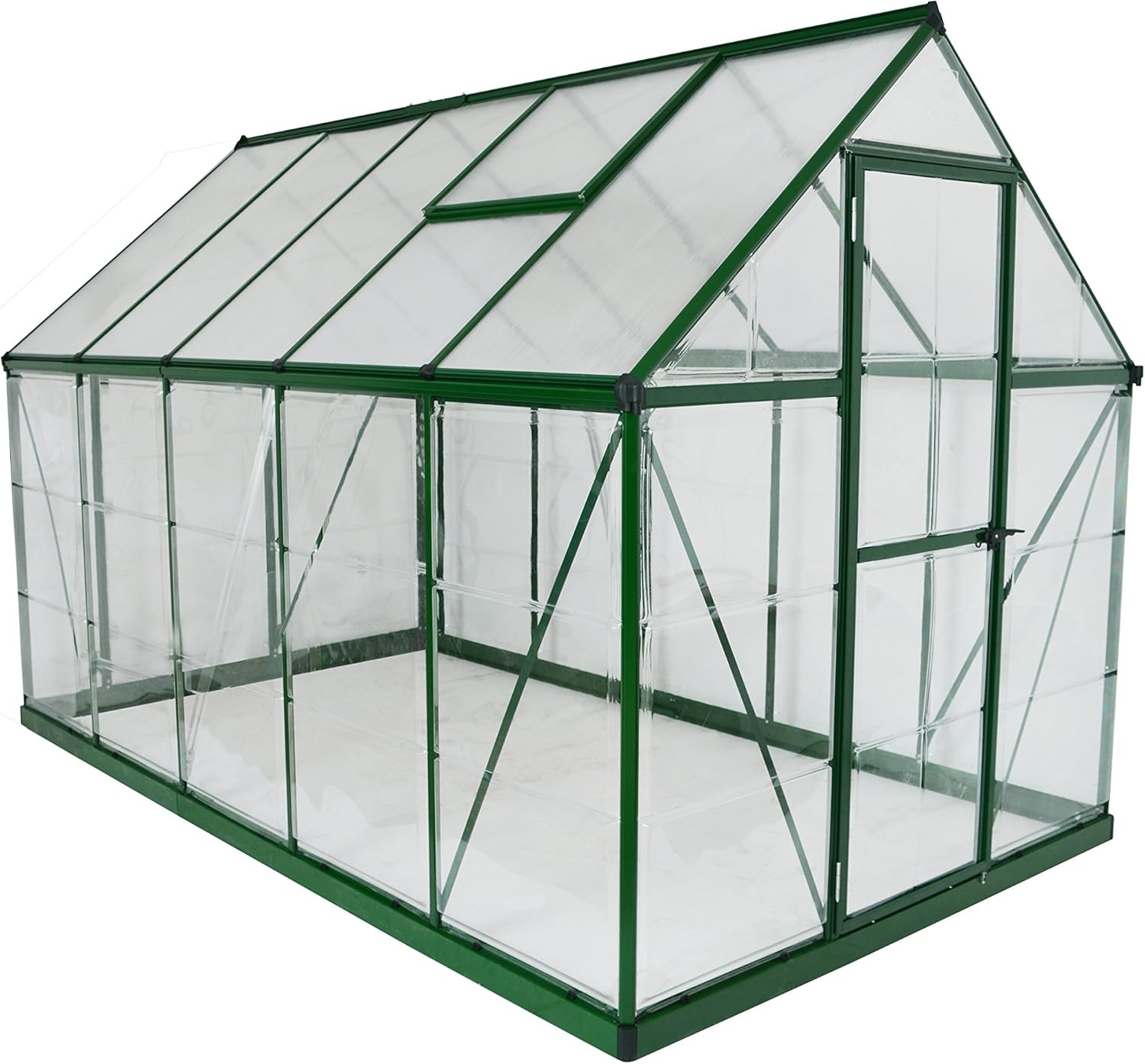Palram HYBRID 6X10 Bundle Grün Gewächshaus, 306x185x208 cm