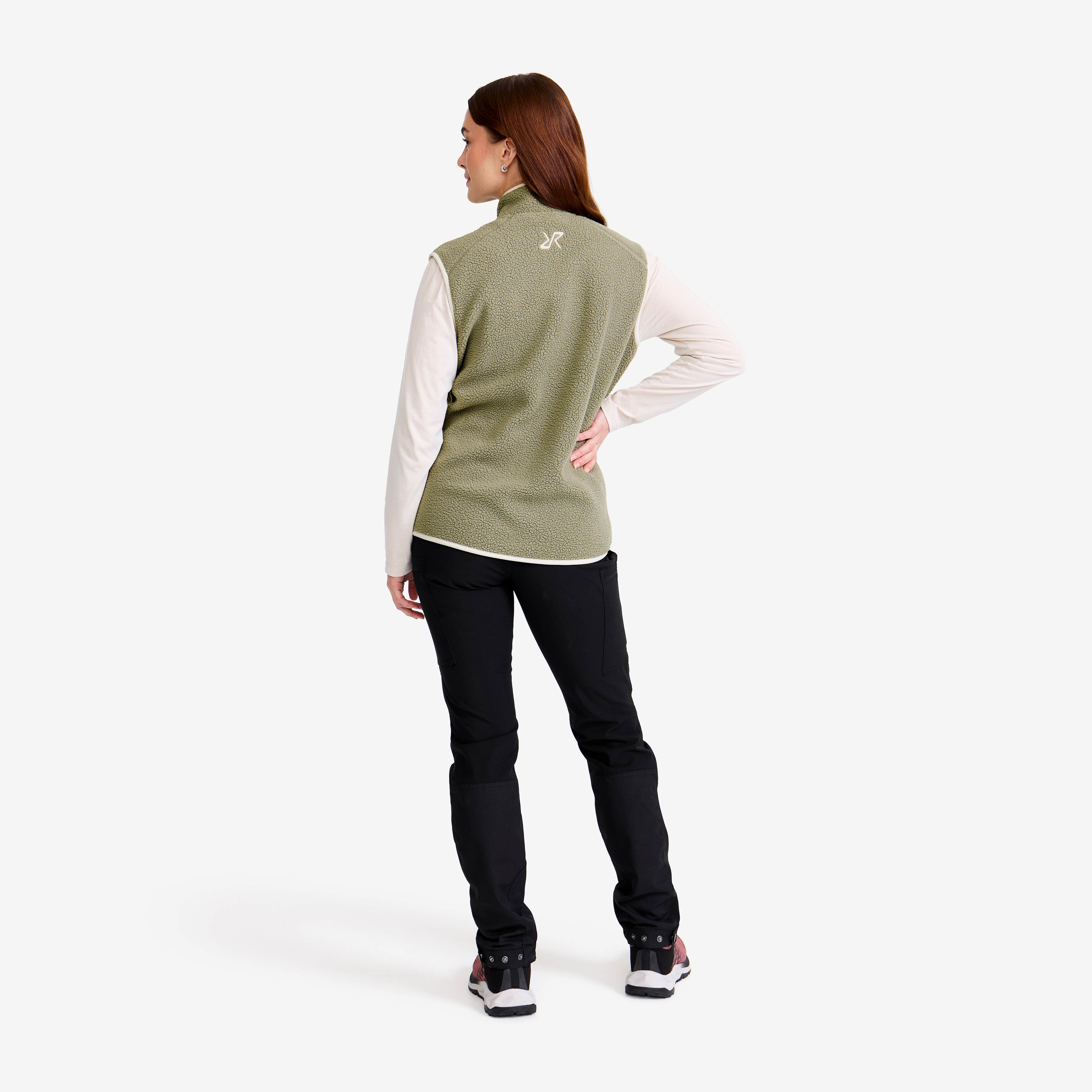 Canyon Full-zip Pile Fleece Vest Dame Vetiver Green/Oatmeal