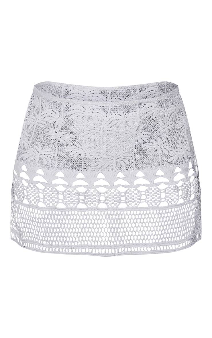 Bleu Layette Jupe De Plage Mini Broderie Anglaise