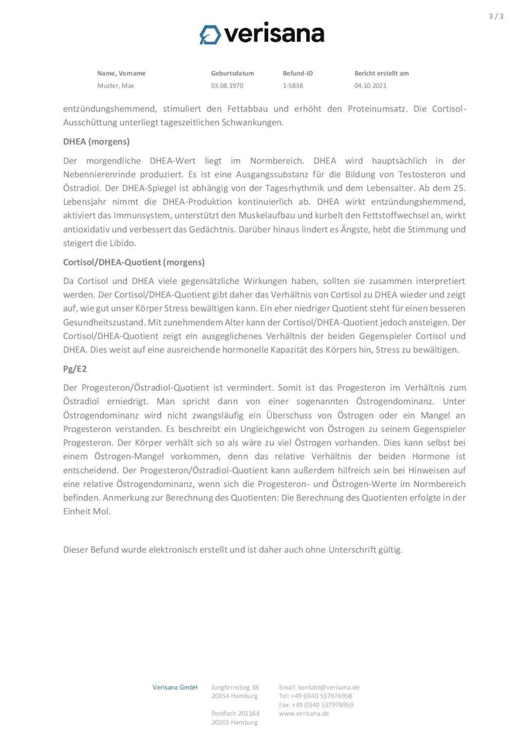Verisana Gewichtsprobleme Hormontest