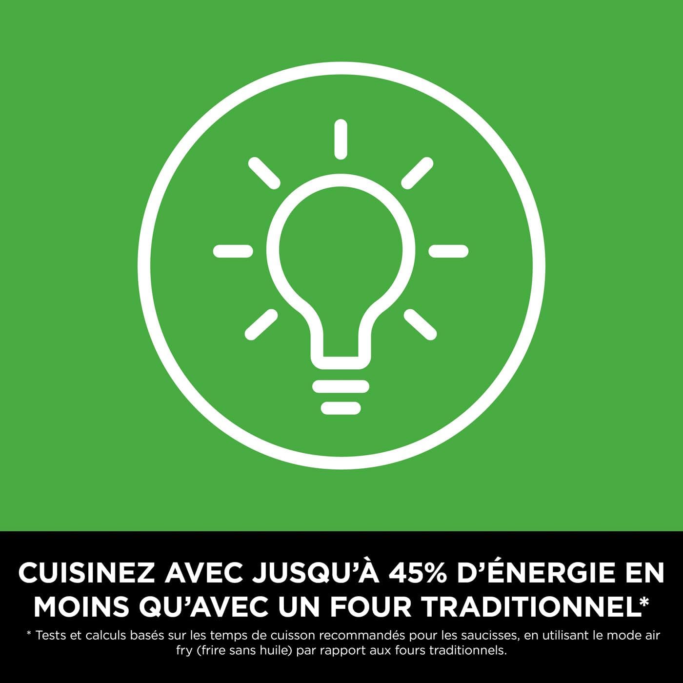 NINJA Foodi FlexDrawer Air Fryer, Dual Zone Avec Séparateur Amovible, Grand Tiroir de 10.4 L, 7-en-1, Double Zone, Pièces Antiadhésives Compatibles Au
