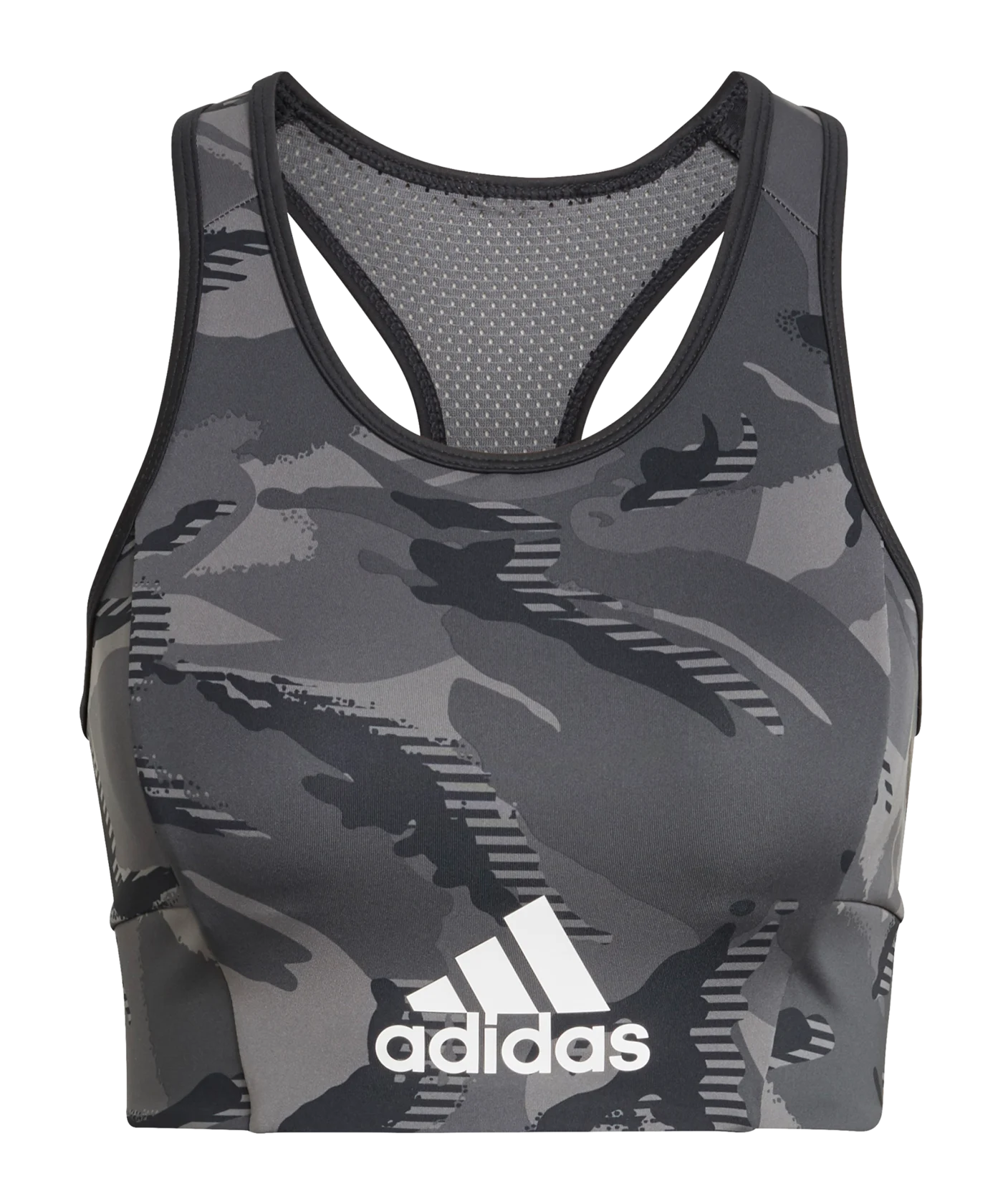 adidas D2M Camo Sport-BH Training Damen Schwarz