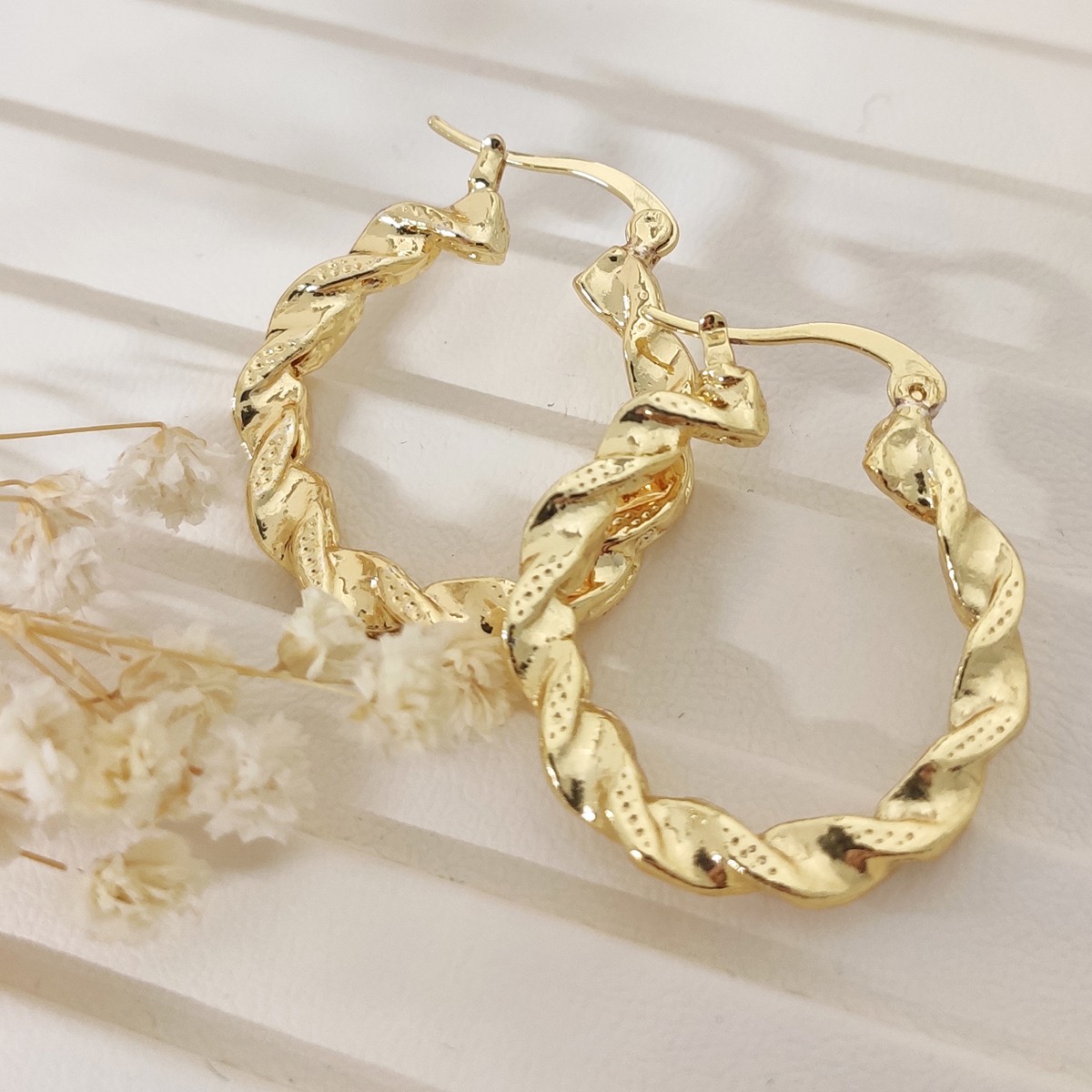 Boucles d'oreilles - Laiton plaqué or