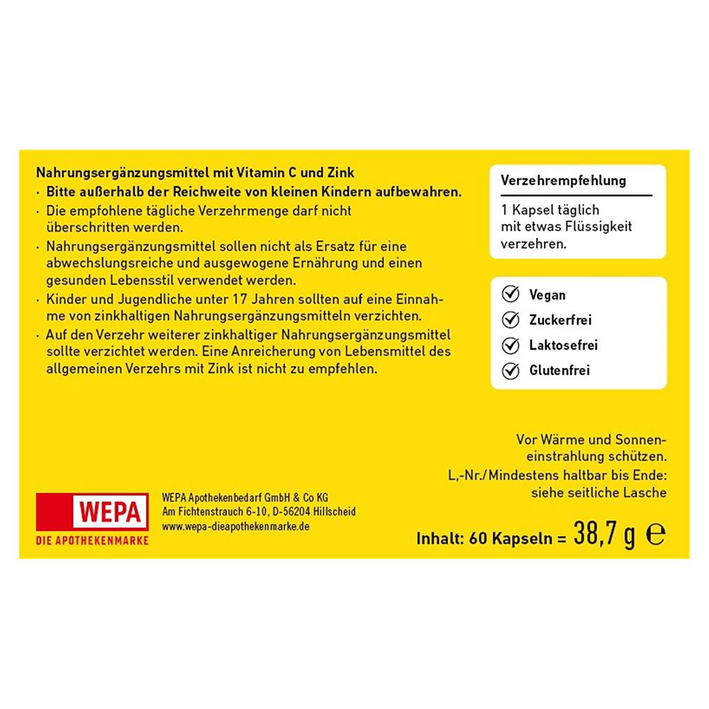 WEPA Vitamin C+Zink Kapseln