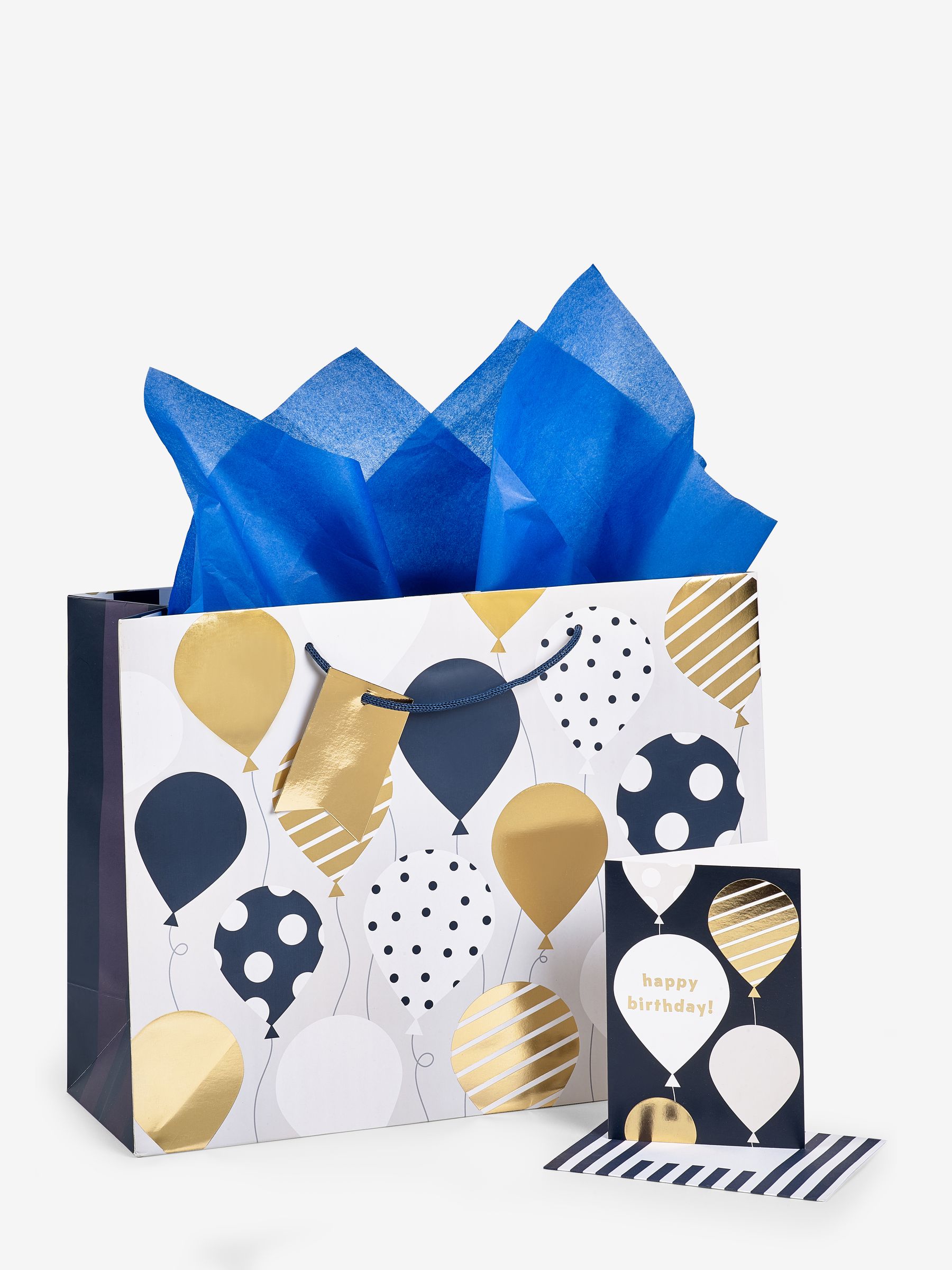 Cadeautas en kaartset met ballonnenprint