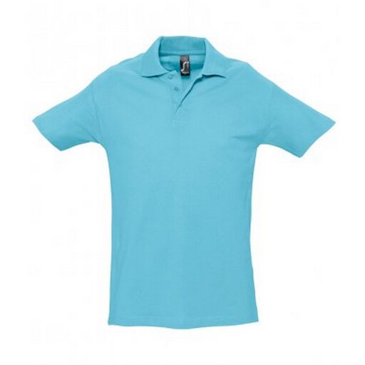 Camisa polo de manga curta lisa Sols Spring II, 100% algodão premium