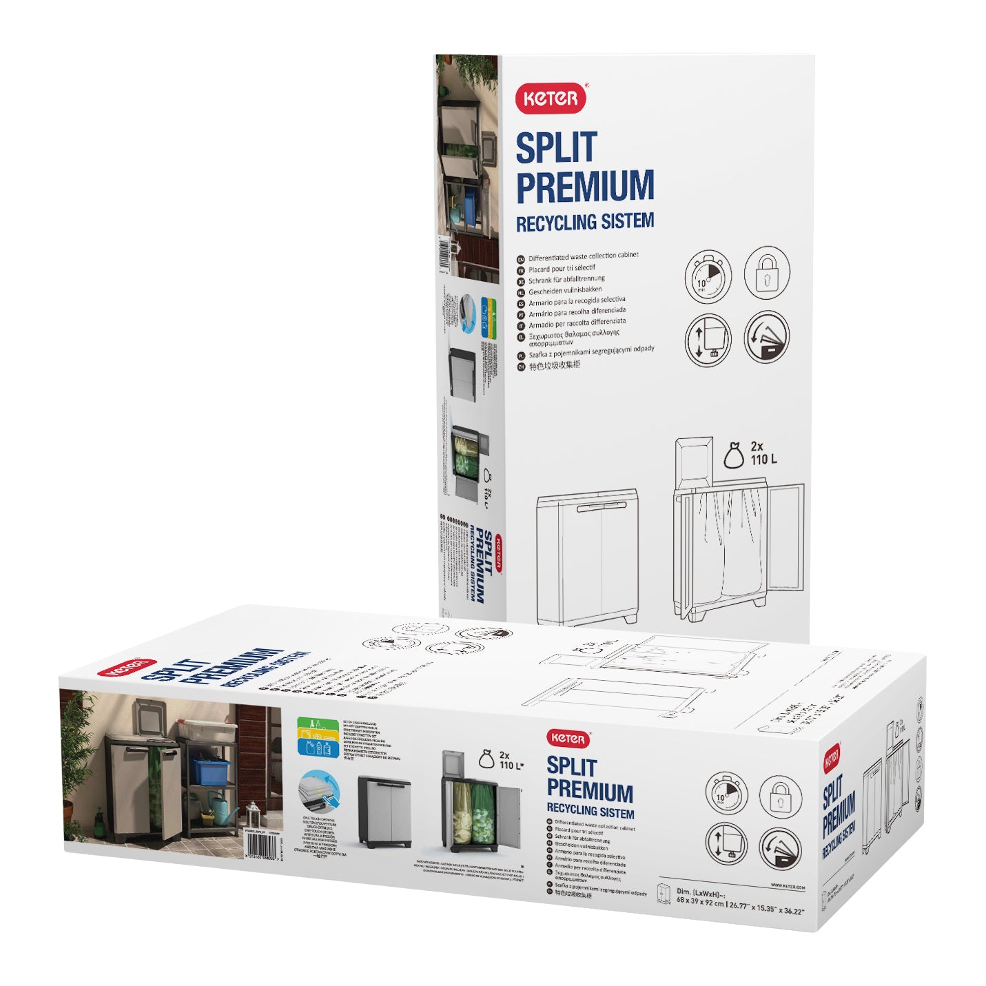 Curver Split Premium Duo Afvalverzamelaar