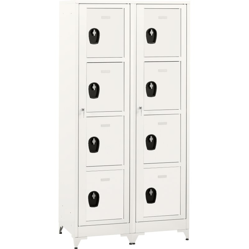 Vestiaire sur pied avec casiers visitables - démontable - 2 colonnes 8 portes