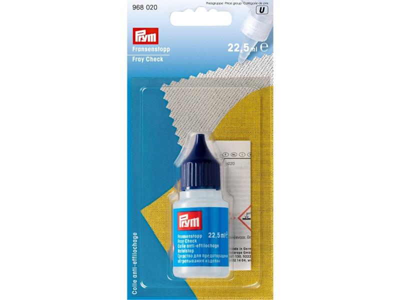 Prym Fransenstopp 22.5 ml 1 Stück Farblose Flüssigkeit zur Stärkung und Verbindung von Gewebeflächen