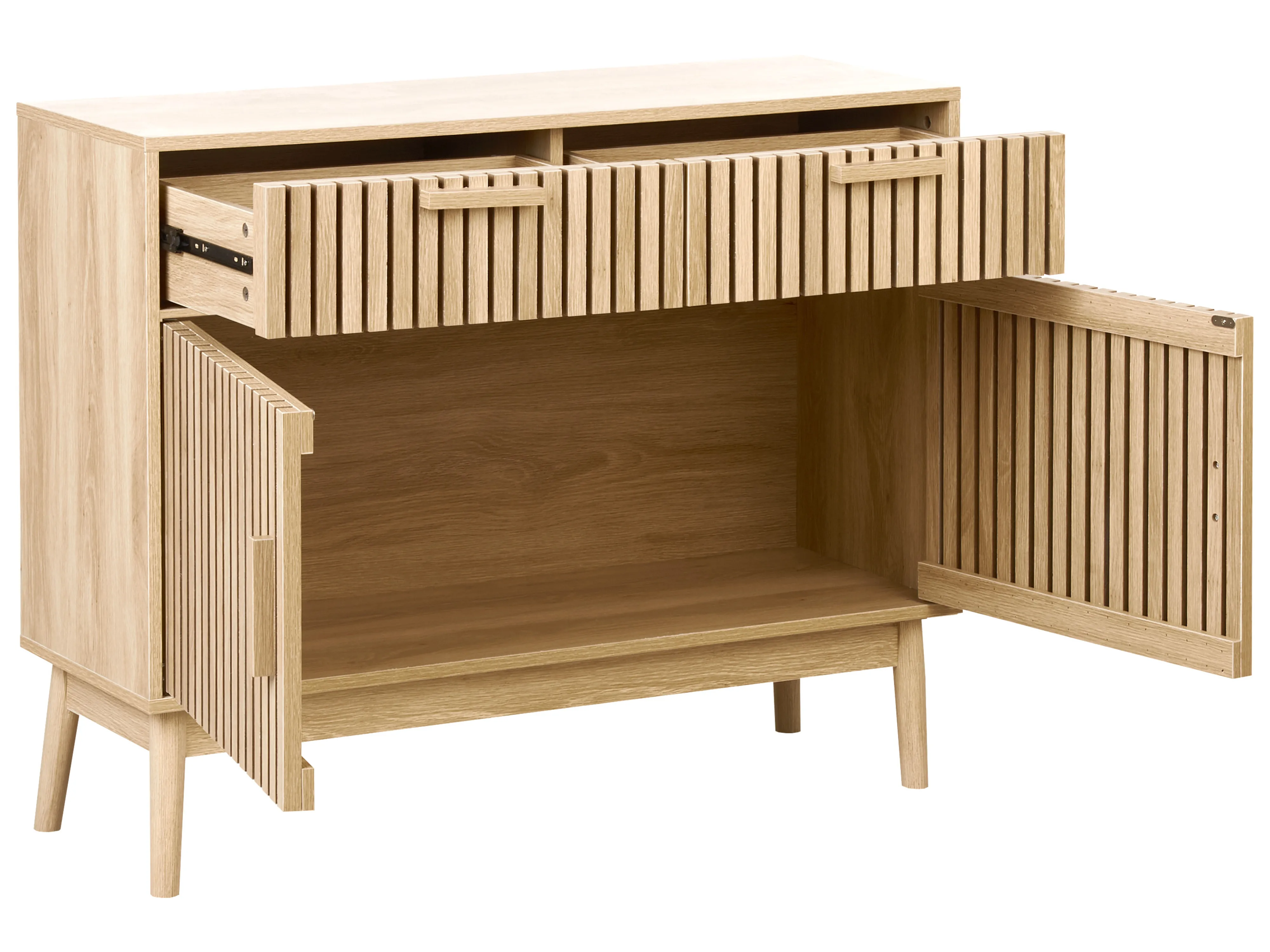 Dressoir met 2 deuren LYNWOOD Lichtbruin