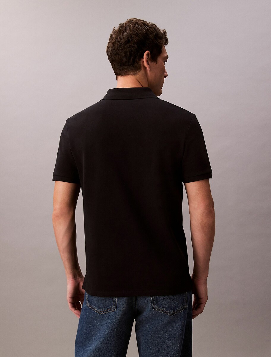 CALVIN KLEIN JEANS<br>Camisa polo em algodão piqué com mangas curtas