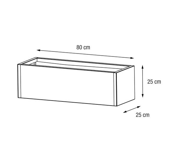 Herstera Metall-Pflanzkasten Cube Balcony LED,