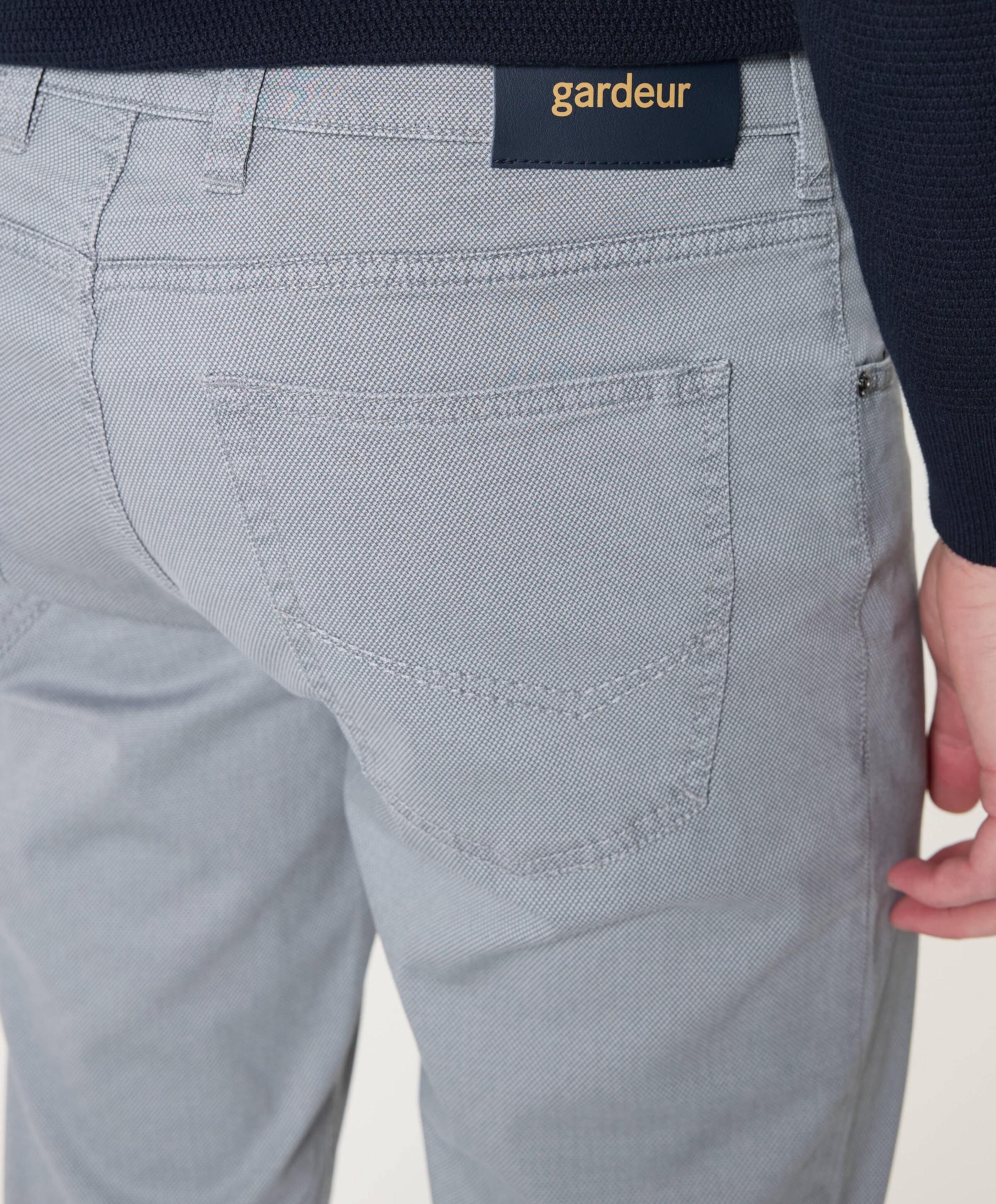 Gardeur Hose 5-Pocket Modern Fit heren broek grijs