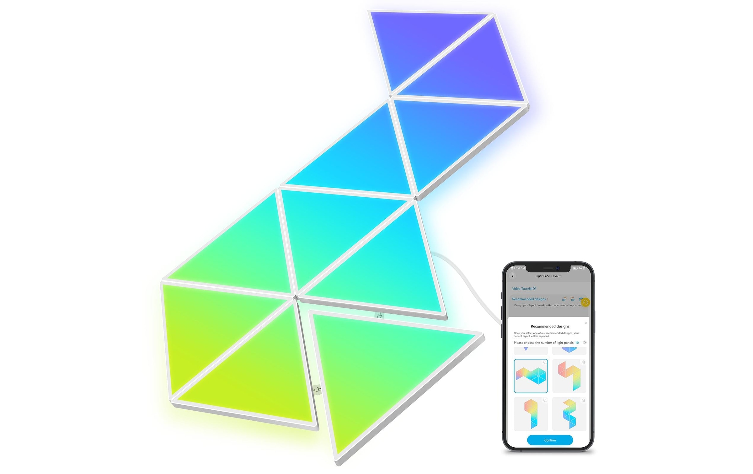 Govee Pendelleuchte »Glide Triangle« Farbwechsler