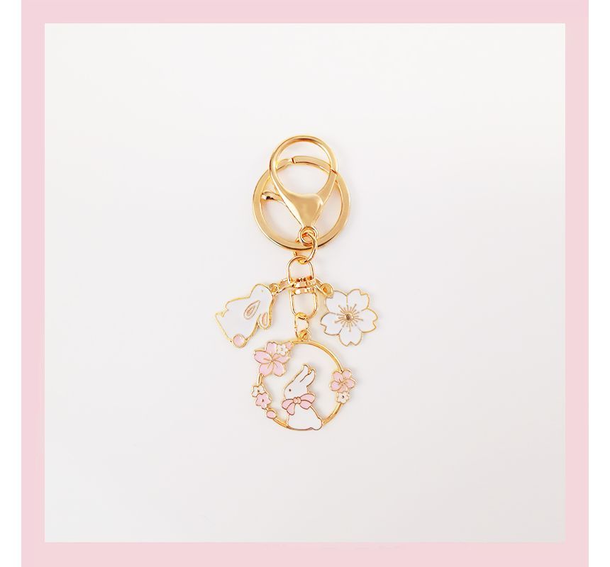 Harnai - Konijn / Bloemen Sleutelhanger (diverse designs)