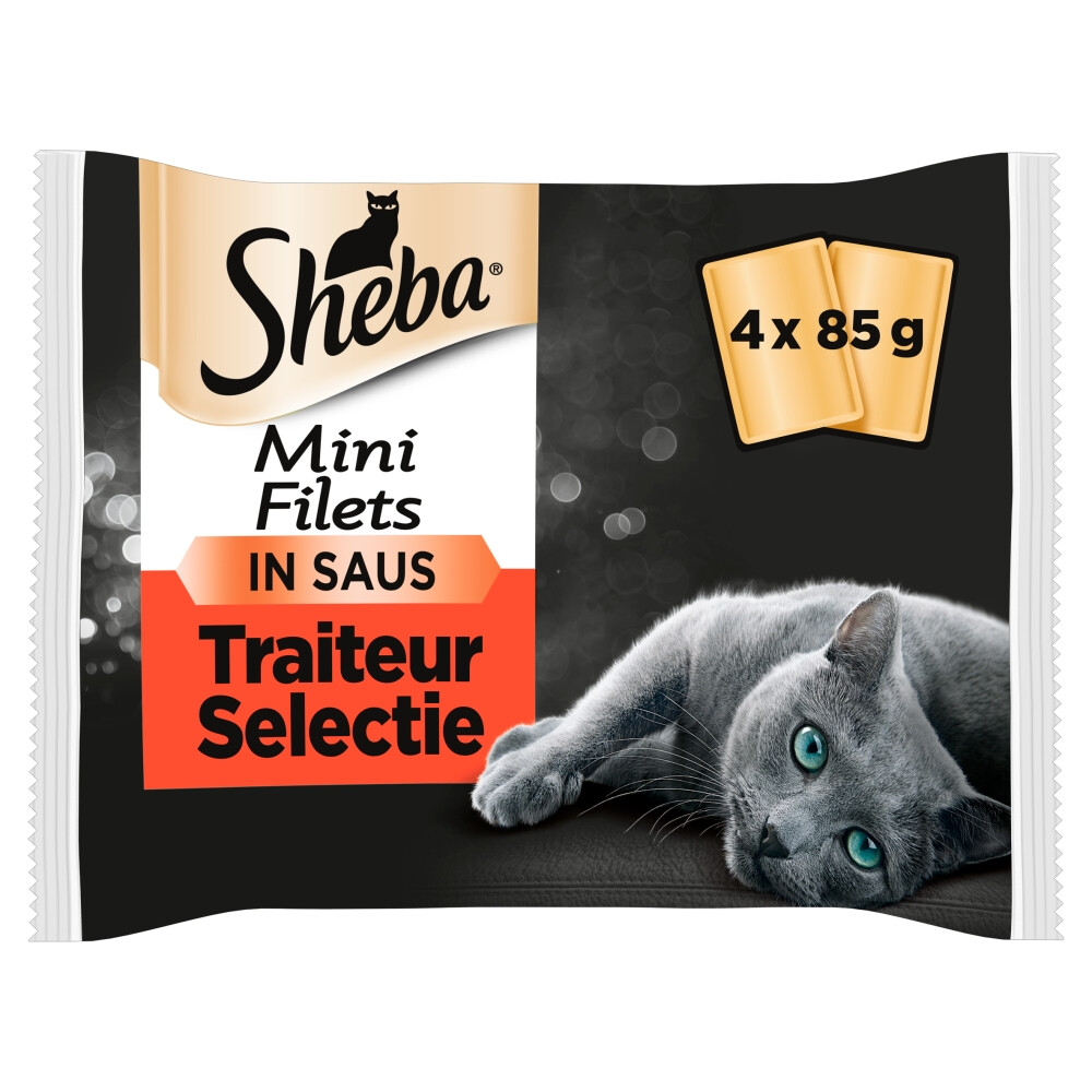 Sheba Mini Filets Adult Kattenvoer Natvoer Traiteur Selectie Kuipjes340 gr