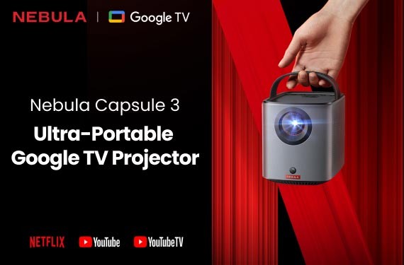 Anker - Nebula Mars 3 Air - Bærbar Smart Projektor, Sort
