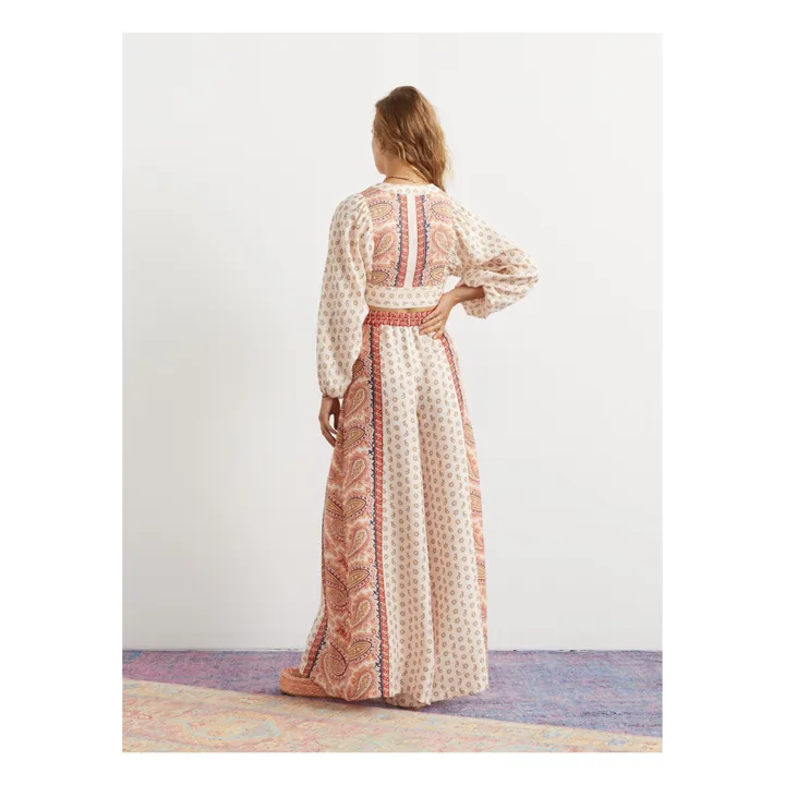 Boteh Top Cravat Batwing Lin | Rose
