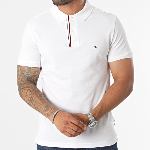 Polo Manches Courtes Essential Rwb Detail 3268 Blanc