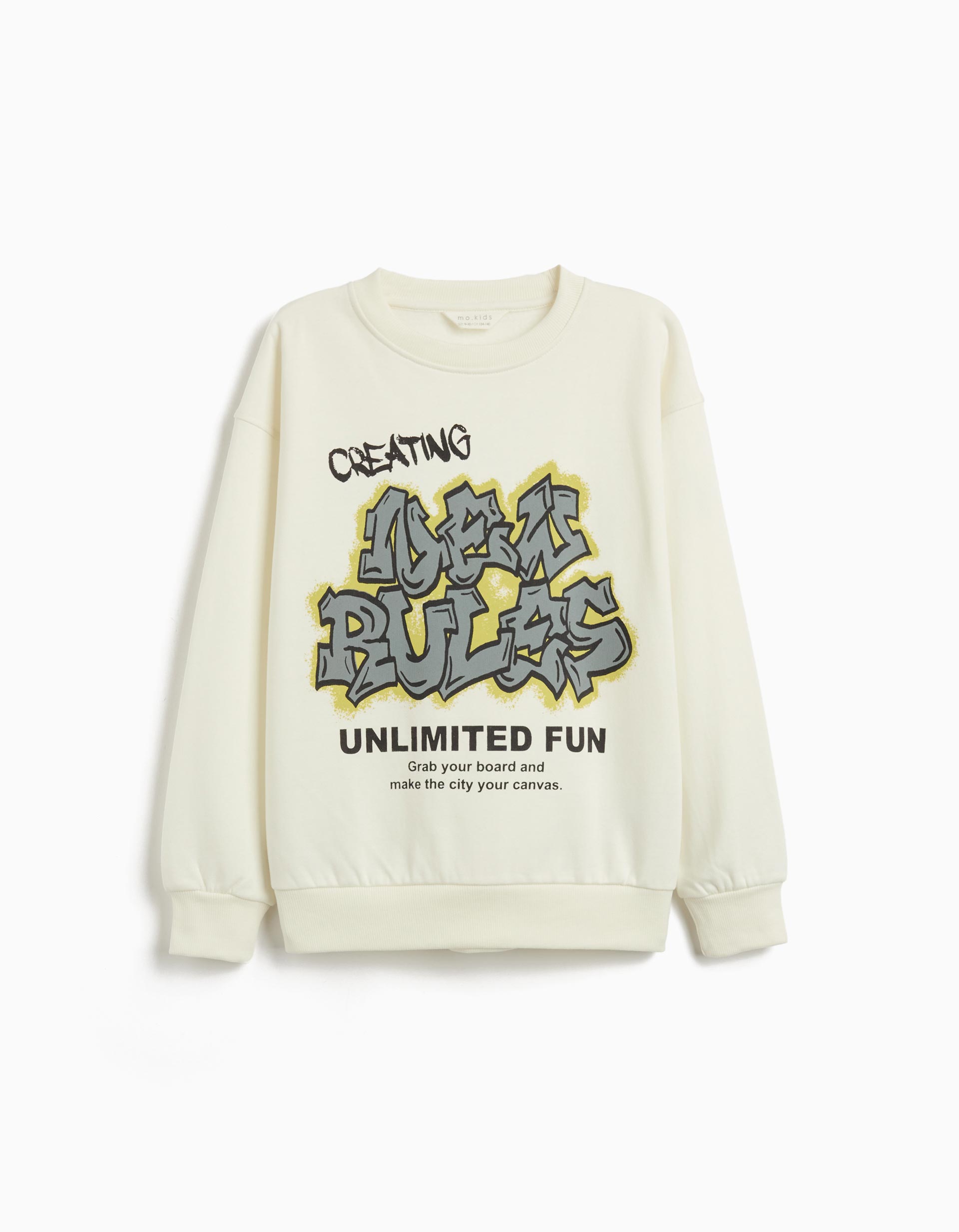 Sweatshirt de Felpa, Menino, Branco