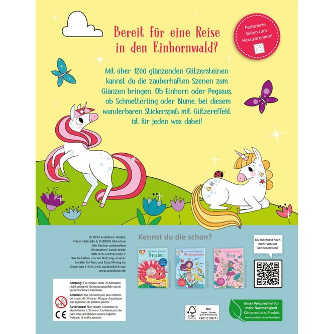 Mein Diamant-Stickerheft - Einhörner