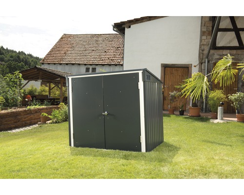 DuraMax opbergbox inclusief 2 sleutels, 154,2 x 96 x 130,5 cm, antraciet