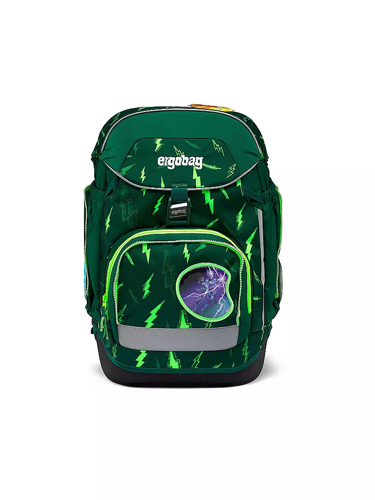 ERGOBAG Schultaschen Set 6tlg PACK Lumi - Bärtastisch dunkelgrün