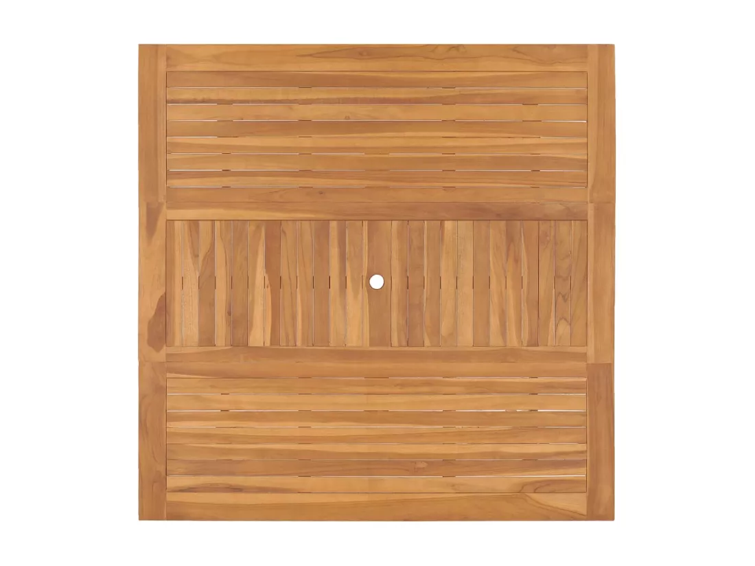 Prolenta Premium - Table de jardin 150x150x76 cm Bois de teck solide
