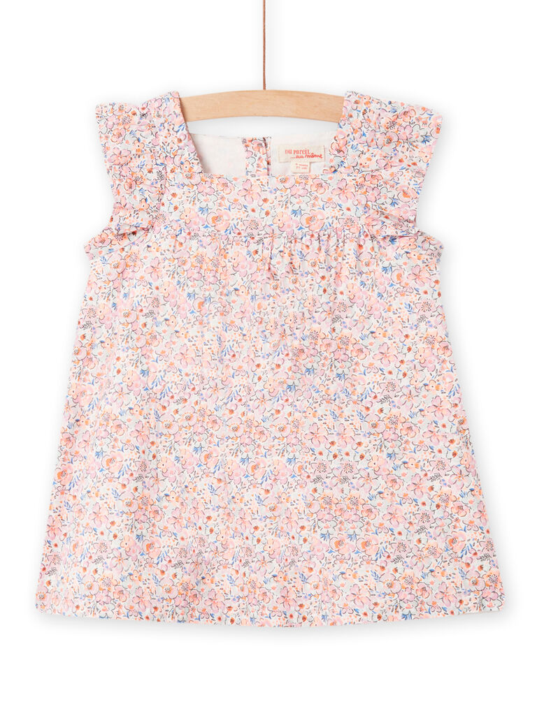 Robe en voile de coton imprimé fleuri bébé fille